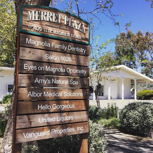 Magnolia Family Dentistry Office Street Sign located at 1020 Magnolia Avenue in Larkspur California