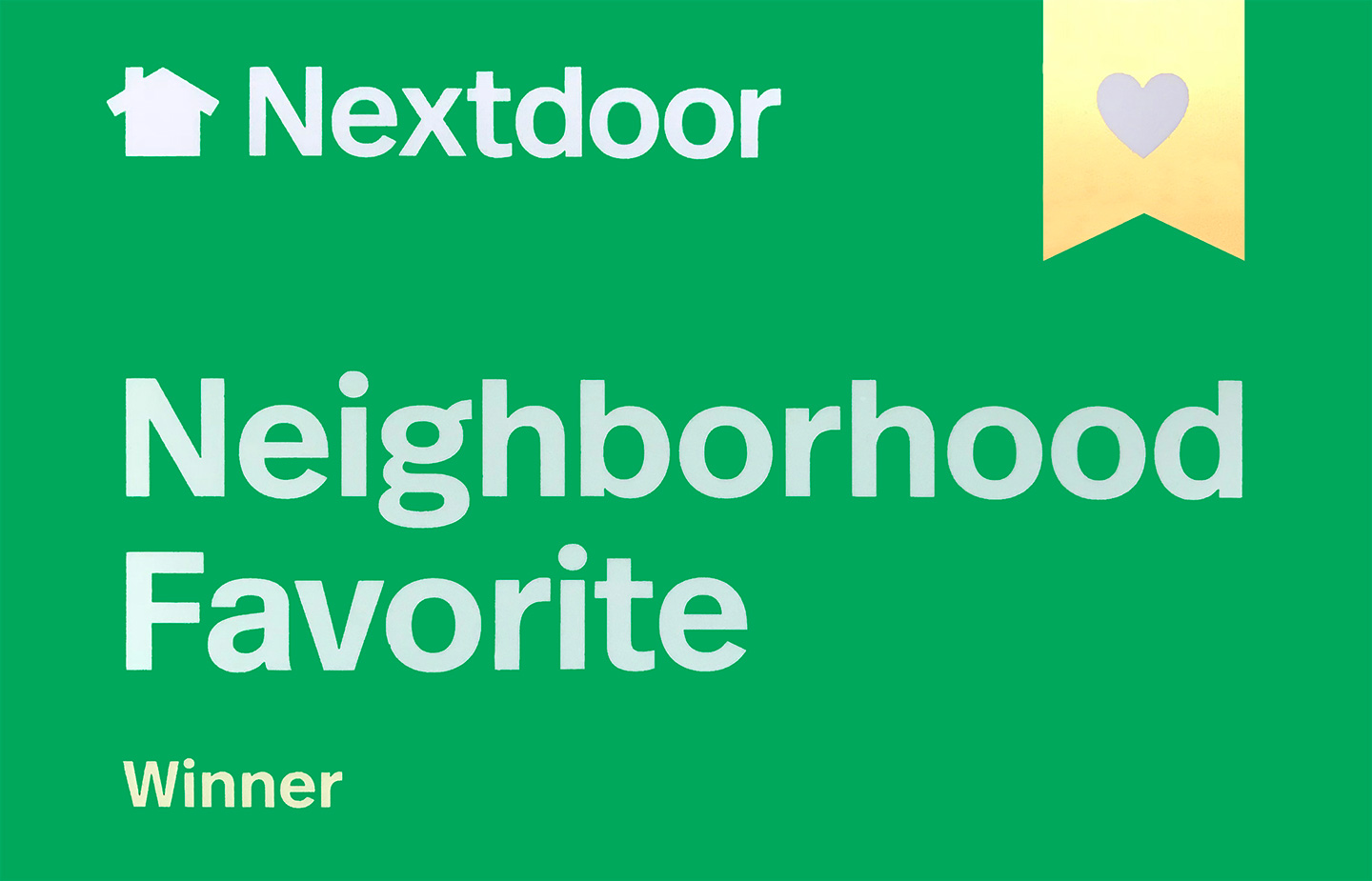 NextDoor Award presented to Magnolia Family Dentistry the Practice of Dr. Matt Yarborough
